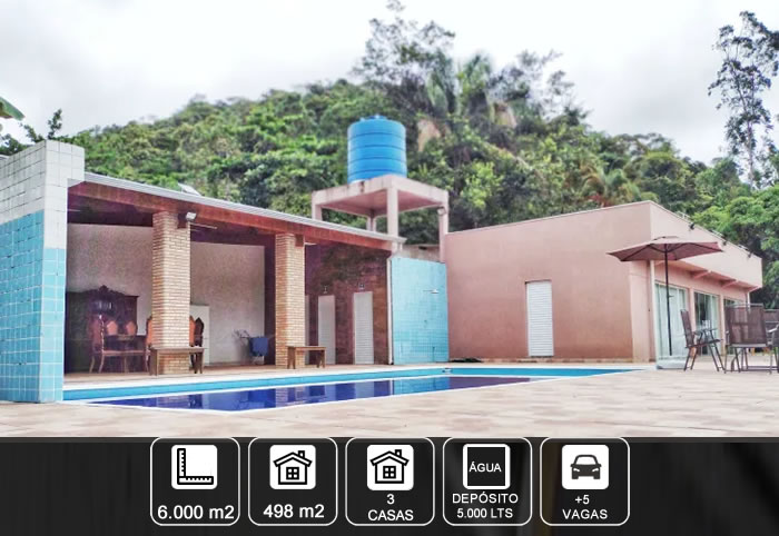 Residencial com Piscina - Area 6.000m2 e muitas vantagens - R$ 1.000.000,00